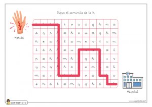 Seguir el caminito de la h (minúscula)