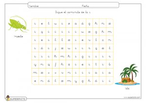 Seguir el caminito de la i (minúscula)