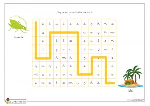 Seguir el caminito de la i (minúscula)