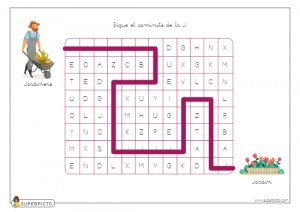 Seguir el caminito de la J (mayúscula)