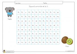 Seguir el caminito de la k (minúscula)