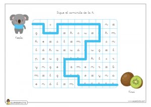 Seguir el caminito de la k (minúscula)