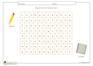 Seguir el caminito de la l (minúscula)