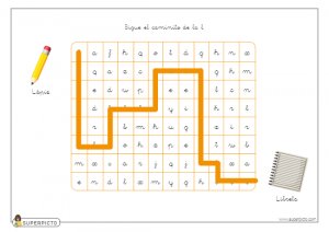 Seguir el caminito de la l (minúscula)
