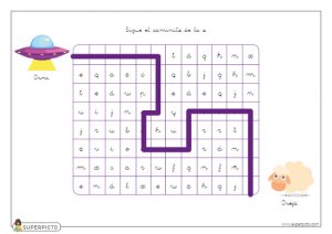 Seguir el caminito de la o (minúscula)