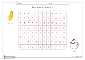 Seguir el caminito de la P (mayúscula)