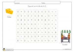 Seguir el caminito de la Q (mayúscula)