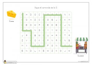 Seguir el caminito de la Q (mayúscula)