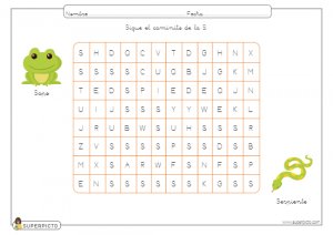 Seguir el caminito de la S (mayúscula)