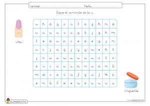 Seguir el caminito de la u (minúscula)