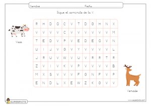 Seguir el caminito de la V (mayúscula)