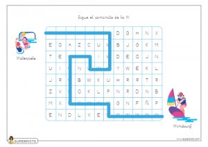 Seguir el caminito de la W (mayúscula)