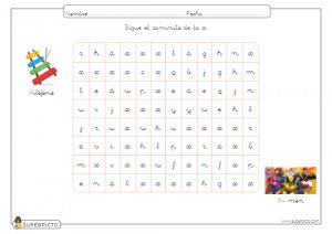 Seguir el caminito de la x (minúscula)