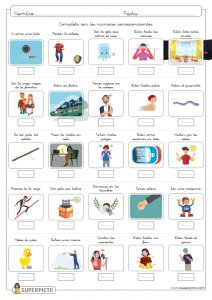 Juego de las frases hechas para completar con números