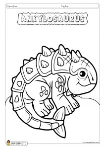 Dibujo de Ankylosaurus para colorear e imprimir - Dinosaurios