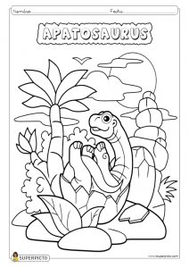 Dibujo de Apatosaurus para colorear e imprimir - Dinosaurios