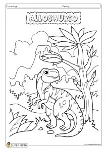 Dibujo de Allosaurus para colorear e imprimir - Dinosaurios