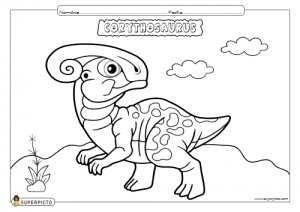 Dibujo de Corythosaurus para colorear e imprimir - Dinosaurios