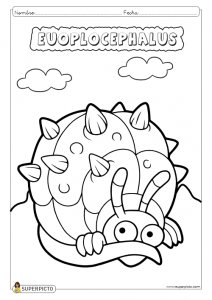 Dibujo de Euoplocephalus para colorear e imprimir - Dinosaurios