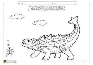 Dibujo de Gargoyleosaurus para colorear e imprimir - Dinosaurios