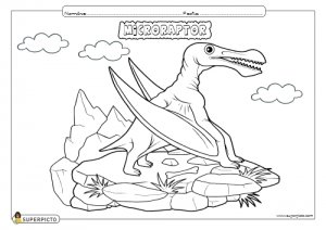 Dibujo de Microraptor para colorear e imprimir - Dinosaurios