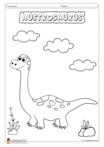 Dibujo de Austrosaurus para colorear e imprimir - Dinosaurios