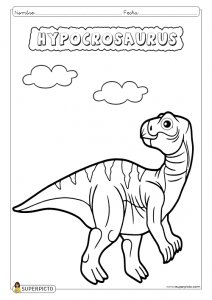Dibujo de hypocrosaurus para colorear e imprimir - Dinosaurios