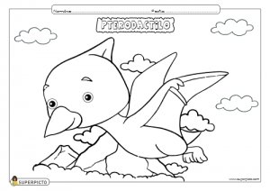 Dibujo de pterodáctilo para colorear e imprimir - Dinosaurios