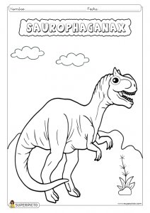 Dibujo de saurophaganax para colorear e imprimir - Dinosaurios