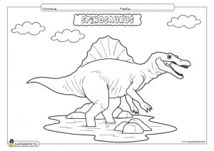 Dibujo de spinosaurus para colorear e imprimir - Dinosaurios