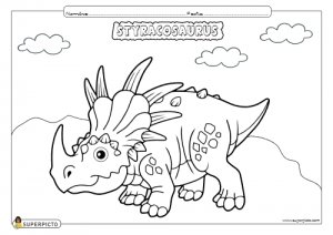 Dibujo de styracosaurus para colorear e imprimir - Dinosaurios