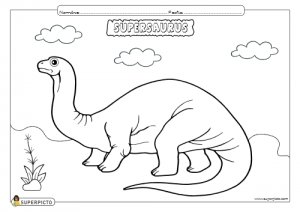 Dibujo de supersaurus para colorear e imprimir - Dinosaurios