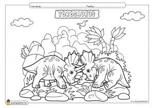 Dibujo de torosaurus para colorear e imprimir - Dinosaurios