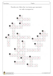 Crucigrama numérico