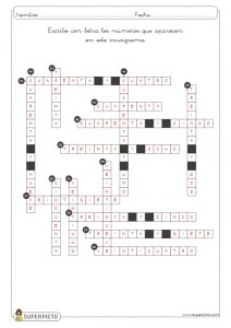 Crucigrama numérico