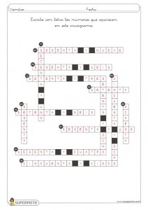 Crucigrama numérico