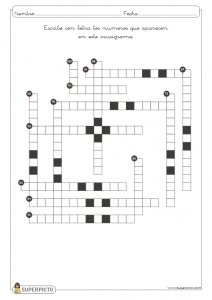 Crucigrama numérico