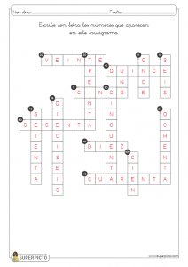 Crucigrama numérico