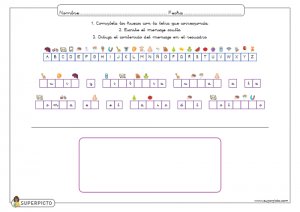 Completar letras, escribir oración y dibujar el contenido