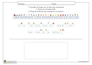 Completar letras, escribir oración y dibujar el contenido