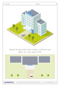 Situación en el plano y en el espacio dibujando objetos