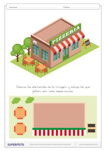 Situación en el plano y en el espacio dibujando objetos