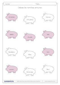 Distinguir los nombres propios de los comunes