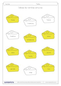Distinguir los nombres propios de los comunes