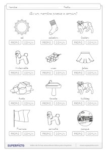 Distinguir los nombres propios de los comunes