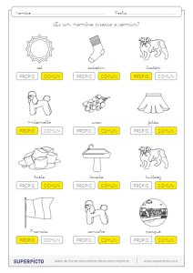Distinguir los nombres propios de los comunes