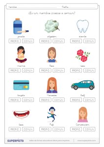 Distinguir los nombres propios de los comunes