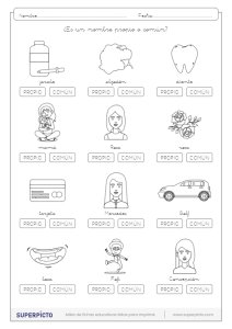 Distinguir los nombres propios de los comunes