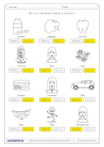 Distinguir los nombres propios de los comunes