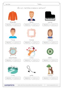 Distinguir los nombres propios de los comunes
